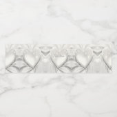 Elegantes weißes Creme-Herz-Wasser-Flaschenetikett Wasserflaschenetikett (Einzelnes Label)