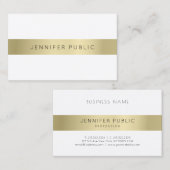 Elegantes, weißes, einfaches Template Visitenkarte (Vorne/Hinten)