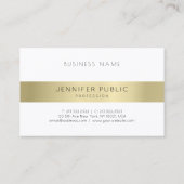 Elegantes, weißes, einfaches Template Visitenkarte (Rückseite)
