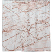 Elegantes weißes Elfenbein-Imitat Rose Gold Glitze Duschvorhang (Vorderseite)