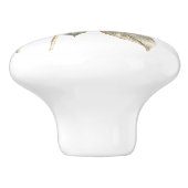 Elegantes weißes Elfenbeinhydrangea - französische Keramikknauf (Seitenansicht)