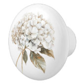 Elegantes weißes Elfenbeinhydrangea - französische Keramikknauf (Rechts)