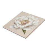 Elegantes weißes Elfenbeinpferdchen - französische Fliese (Seite)