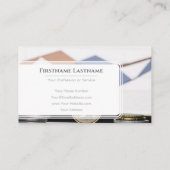 Elegantes weißes Euro-Gelddiagramm als Finanzexper Visitenkarte (Rückseite)