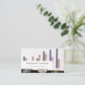 Elegantes weißes Euro-Gelddiagramm als Finanzexper Visitenkarte (Stehend Vorderseite)