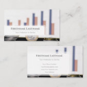 Elegantes weißes Euro-Gelddiagramm als Finanzexper Visitenkarte (Vorne/Hinten)