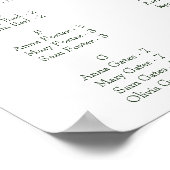 Elegantes weißes, florales, einfaches Hochzeitsdia Poster (Ecke)