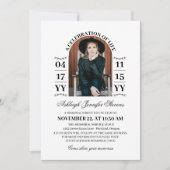 Elegantes Weißes Foto Einladung (Vorderseite)