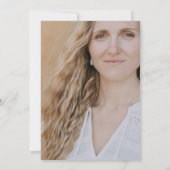 Elegantes Weißes Foto Einladung (Rückseite)