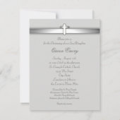 Elegantes Weißes Foto Einladungen (Rückseite)