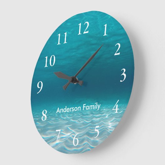 Elegantes, weißes Foto Große Wanduhr (Winkel)