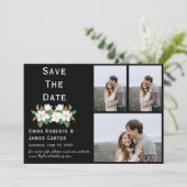 Elegantes Weißes Foto Save the Date (Stehend Vorderseite)