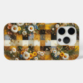 Elegantes weißes Gänseblümchen- und gelbes Gingham Case-Mate iPhone Hülle (Rückseite (Horizontal))