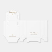 Elegantes, weißes goldenes Kreuz Custom Christenin Geschenkschachtel (Ungefaltet)