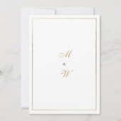 Elegantes, weißes goldfarbenes Laternenlicht Hochz Einladung (Rückseite)