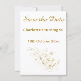 ELEGANTES WEISSES GOLDPINK-MARBLE SAVE THE DATE