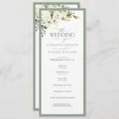 Elegantes weißes graues grünes Gewässer Programm (Vorne/Hinten)