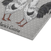 Elegantes weißes Hahn-Glasschneiden-Brett Schneidebrett (Ecke)