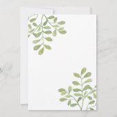 Elegantes weißes Hochzeitskleid Einladung (Rückseite)