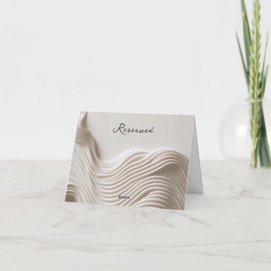 Elegantes, weißes Hochzeitszeichen vorbehalten Einladung (Rückseite)