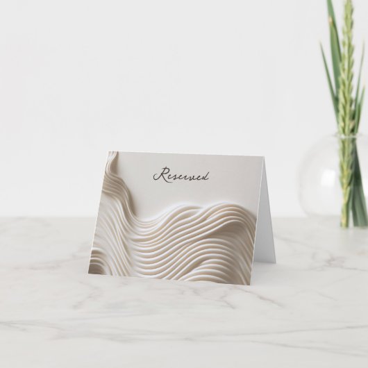 Elegantes, weißes Hochzeitszeichen vorbehalten Einladung (Vorderseite)