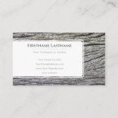 Elegantes weißes Holzkorn im minimalistischen Stil Visitenkarte (Rückseite)