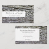 Elegantes weißes Holzkorn im minimalistischen Stil Visitenkarte (Vorne/Hinten)