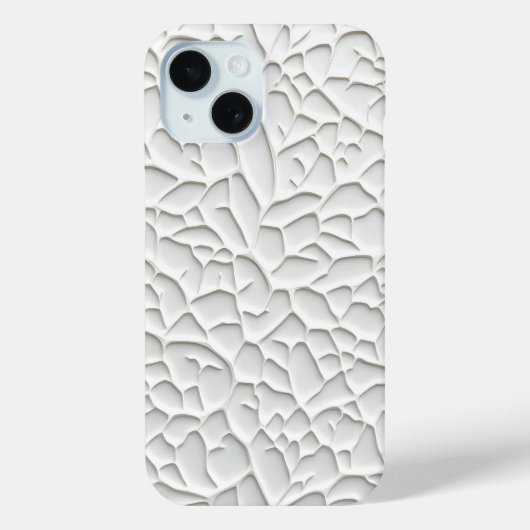 Elegantes weißes iPhone-Case mit texturierter Reli Case-Mate iPhone Hülle (Rückseite)