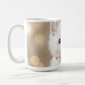 Elegantes Weißes Kätzchen Boutique Kaffeetasse (Links)