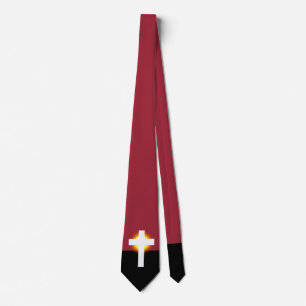 Elegantes weißes Kreuz Krawatte