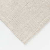 Elegantes weißes Leinen Monogramm Fleecedecke (Ecke)