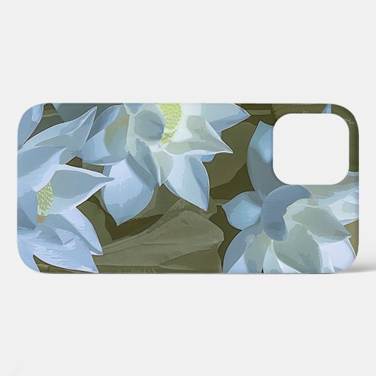 Elegantes weißes Lotus-Akrylkunstwerk | Case-Mate iPhone Hülle (Rückseite (Horizontal))