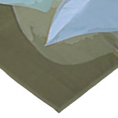 Elegantes weißes Lotus-Akrylkunstwerk | Tischdecke (Schrägansicht)