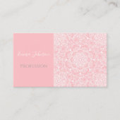 Elegantes weißes Mandala-Blumendesign Visitenkarte (Vorderseite)