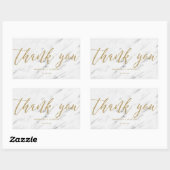 Elegantes weißes Marmor & Gold Foil Hochzeit Viele Rechteckiger Aufkleber (Blatt)