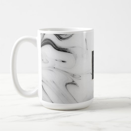 Elegantes weißes Marmorbild Kaffeetasse (Links)