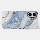 Elegantes, weißes Marmorgranitmuster Case-Mate iPhone Hülle (Rückseite (Horizontal))