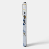 Elegantes, weißes Marmorgranitmuster Case-Mate iPhone Hülle (Rückseite / Links)