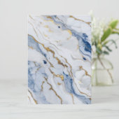 Elegantes, weißes Marmorgranitmuster Einladung (Stehend Vorderseite)