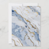 Elegantes, weißes Marmorgranitmuster Einladung (Rückseite)