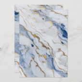 Elegantes, weißes Marmorgranitmuster Einladung (Vorne/Hinten)