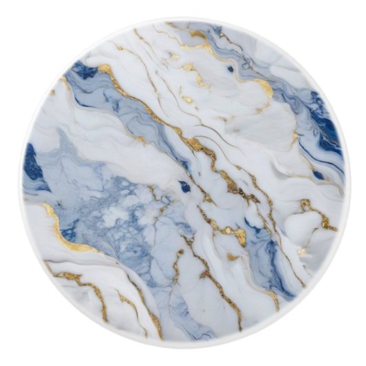 Elegantes, weißes Marmorgranitmuster Keramikknauf (Vorderseite)