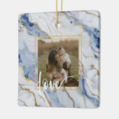 Elegantes, weißes Marmorgranitmuster Keramikornament (Links)