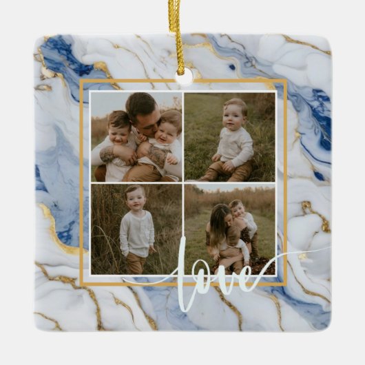 Elegantes, weißes Marmorgranitmuster Keramikornament (Vorderseite)