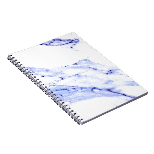 Elegantes, weißes Marmorgranitmuster Notizblock (Rechte Seite)