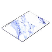 Elegantes, weißes Marmorgranitmuster Notizblock (Linke Seite)