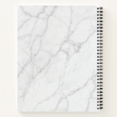 Elegantes weißes Marmormuster Dankbarkeit Notizblock (Rückseite)