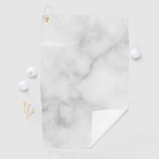Elegantes, weißes Marmormuster Golfhandtuch (Insitu)