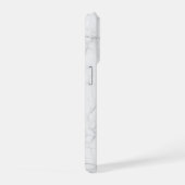 Elegantes weißes Marmormuster iPhone Hülle (Rechte Seite)