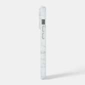 Elegantes weißes Marmormuster iPhone Hülle (Linke Seite)